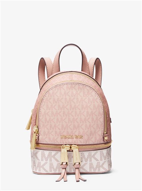 michael kors rhea pink backpack|Michael Kors rhea mini.